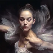 Intense ballet dancer portrait - Image 3