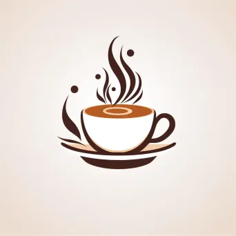 Coffee shop logo with modern coffee cup design - Image 2