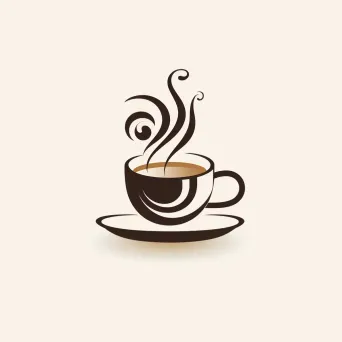 Coffee shop logo with modern coffee cup design - Image 4