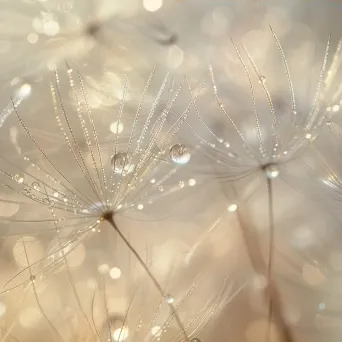 water droplets on dandelion - Image 3