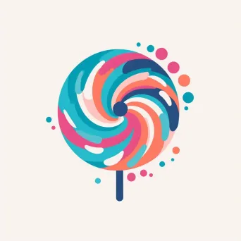 Playful and whimsical logo design with cotton candy icon - Image 3