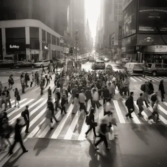 Rush hour street crossing - Image 2