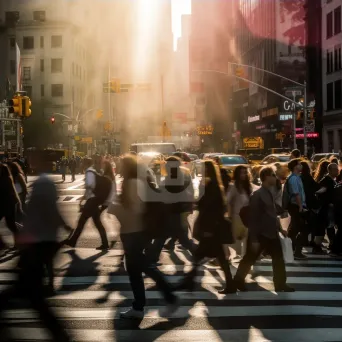 Rush hour street crossing - Image 3