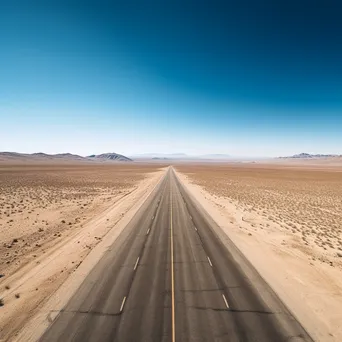 Deserted Highway Aerial View