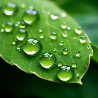 water droplet on green leaf - Image 4