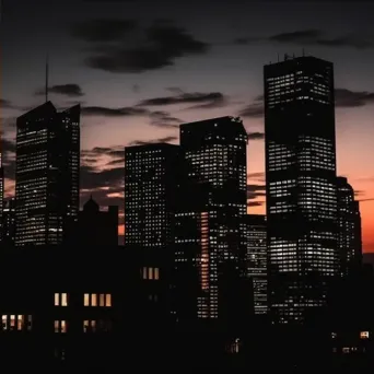 Urban Skyscrapers Silhouette