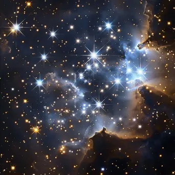 Distant star cluster formation with twinkling stars in mesmerizing pattern - Image 2