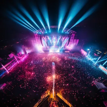 Aerial View of Open-Air Concert