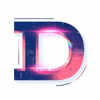 Neon Digital Letter Mark Logo