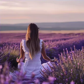 Yoga lavender field - Image 4