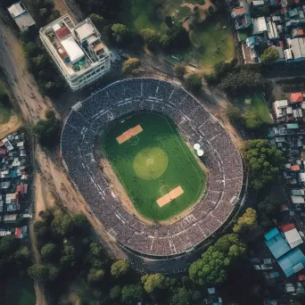 Cricket stadium aerial view - Image 1