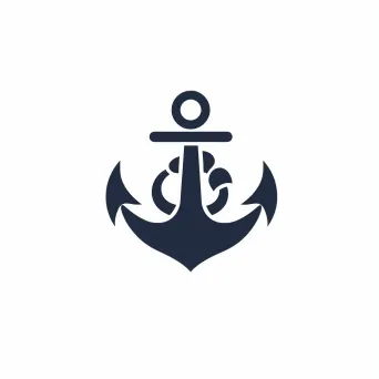 minimalist simple anchor shape logo - Image 3