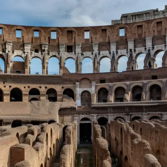 Ancient Roman architecture of the majestic Colosseum in Rome, Italy - Image 2