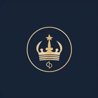 Elegant and sophisticated logo for a private banking firm with a crown icon in navy and gold - Image 4