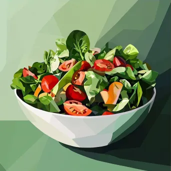 Fresh Salad in Low Poly