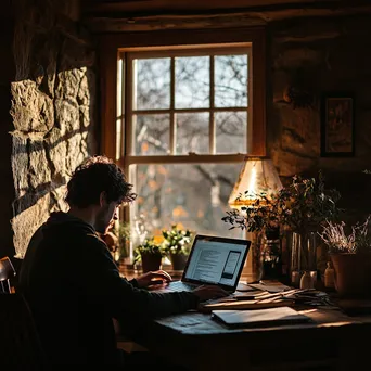 Freelancer programming in a stone cottage - Image 1