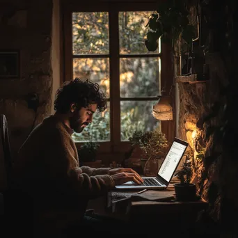 Freelancer programming in a stone cottage - Image 2