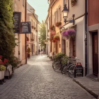 historic cobblestone street - Image 1