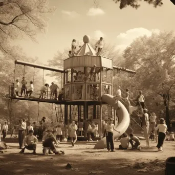 Children of different races playing in diverse playground - Image 4