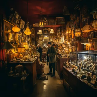 Interior of an antique shop showcasing unique vintage items - Image 2