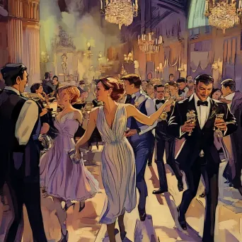 Digital pastel art of a 1920s Gatsby-style high society party - Image 2