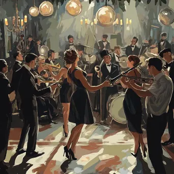 Digital pastel art of a 1920s Gatsby-style high society party - Image 4