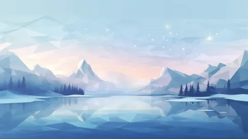 Winter Landscape Low Poly