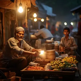 Evening street merchant glow - Image 3