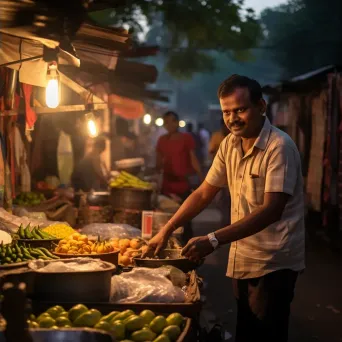 Evening street merchant glow - Image 4