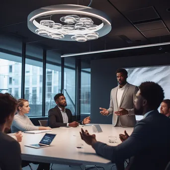 Investor Presentation in Modern Conference Room