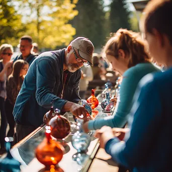 Outdoor Glass Blowing Event