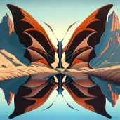 Butterfly wings displaying symmetrical patterns - Image 1