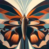 Butterfly wings displaying symmetrical patterns - Image 3