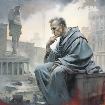 Julius Caesar contemplating the fate of Rome - Image 3