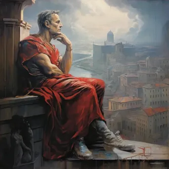 Julius Caesar contemplating the fate of Rome - Image 4