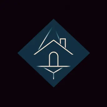 Logo with smart home icon in silver and blue colors - Image 4