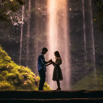 Engagement photography waterfall - Image 1