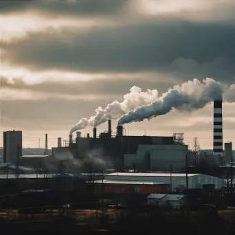 Smokestacks emitting toxic fumes in industrial area - Image 4