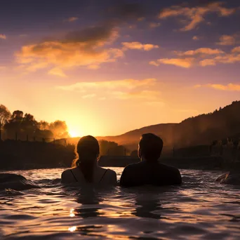 Romantic Soak in Thermal Spring