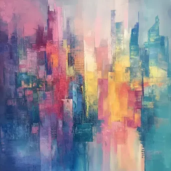 Dawn Over Abstract Metropolis