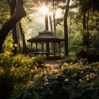 Gazebo in Woodland Clearing