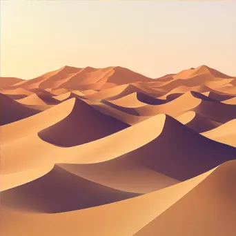 Warm and cool gradient low poly desert dunes - Image 4