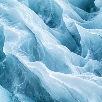 Close-up of Glacier Ice Formations