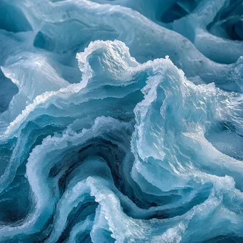 Close-up of intricate ice formations on a glacier - Image 3