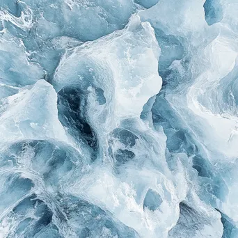 Close-up of intricate ice formations on a glacier - Image 4