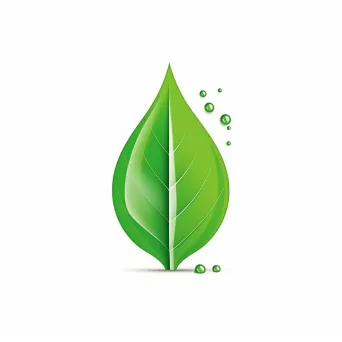 Eco-friendly cleaning product line logo with green leaf and water droplet - Image 4