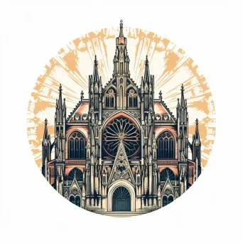 Gothic Architecture Tour Emblem Logo - Image 1