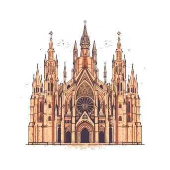 Gothic Architecture Tour Emblem Logo - Image 2