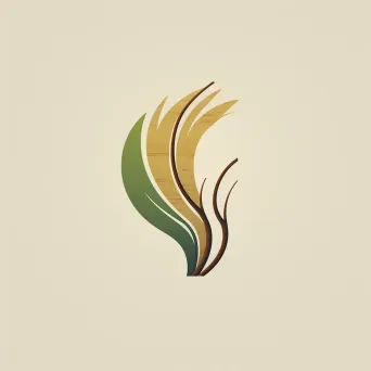 Nature-inspired logo design with bamboo stalk icon in green and brown colors - Image 4