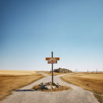 Single street signpost in countryside crossroads shot on Fujifilm X-T4 - Image 1